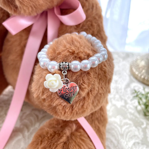 flower girl bear bracelet